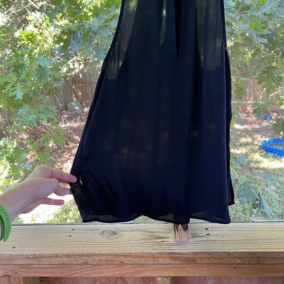 A.L.C Women's Black 100% Silk Moran Keyhole Blouse Size 2 - Picture 7 of 10